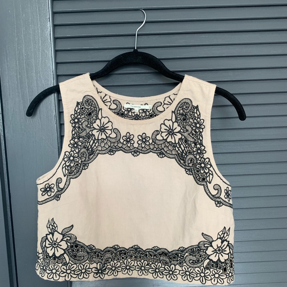 Tularosa Embroidered Crop Top - XS